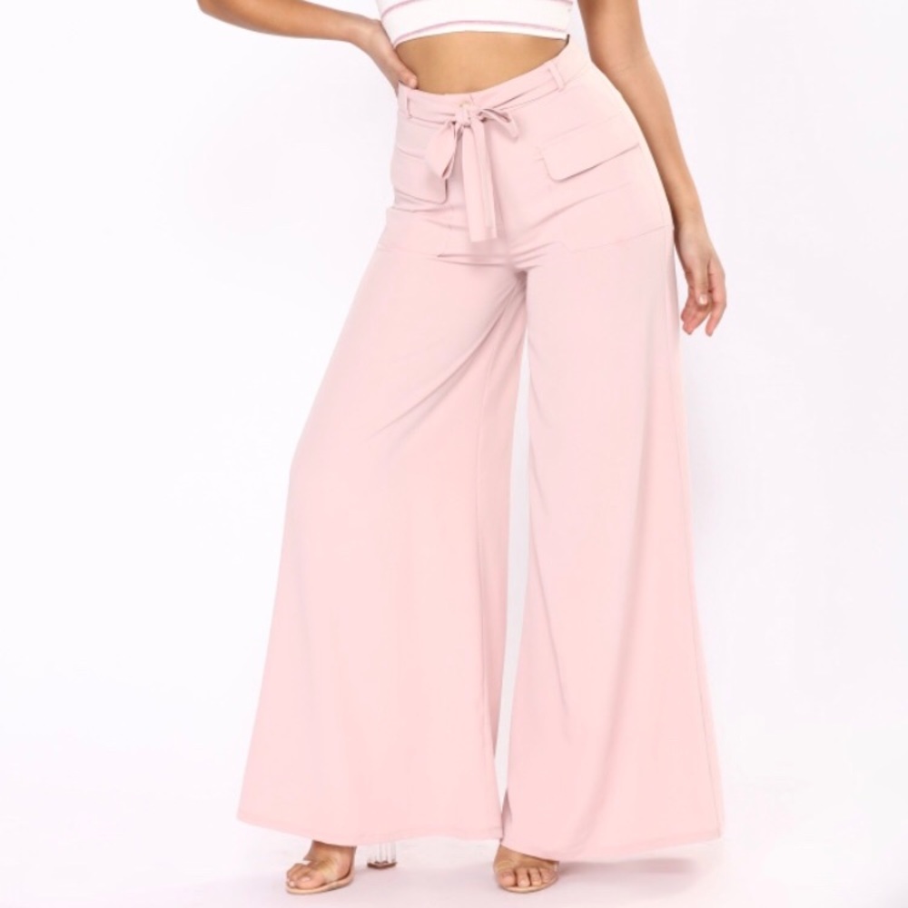 Fashion Nova Pink Woven Pants